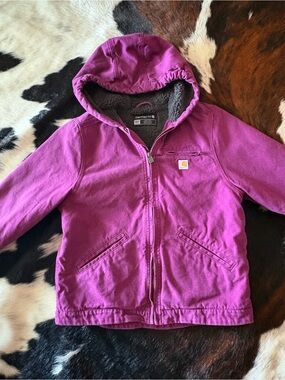 Carhartt Kids Purple Hooded Zip Jacket